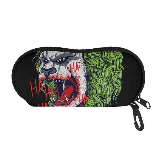 Lion Joker Print Glasses Case
