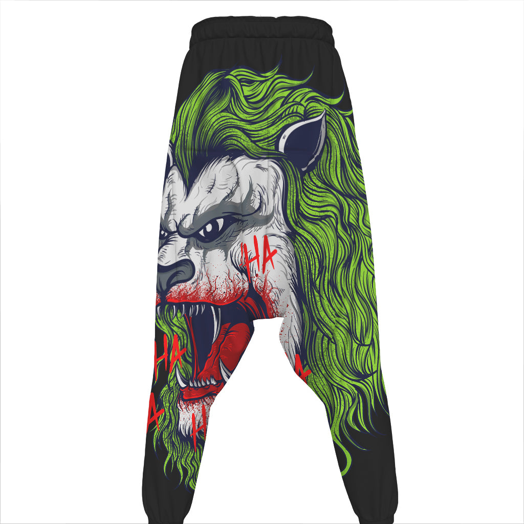 Lion Joker Print Hammer Pants