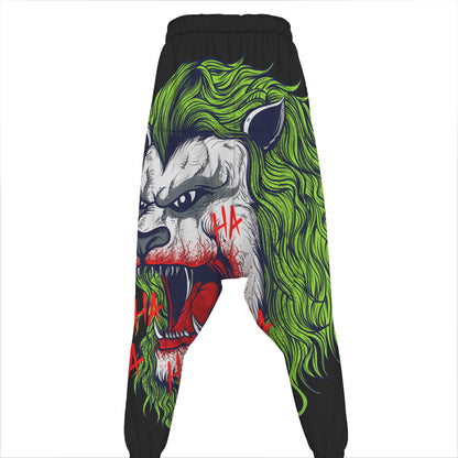 Lion Joker Print Hammer Pants