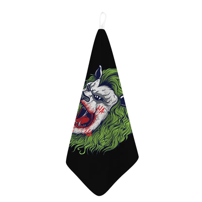 Lion Joker Print Hand Towel
