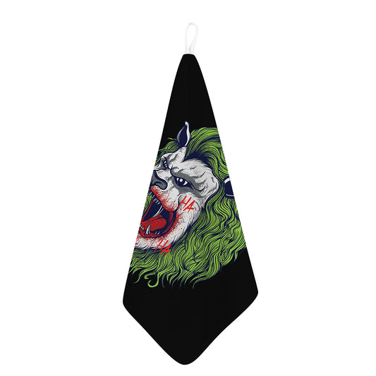 Lion Joker Print Hand Towel