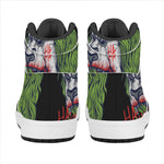 Lion Joker Print High Top Leather Sneakers