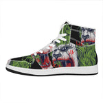 Lion Joker Print High Top Leather Sneakers