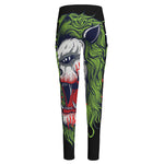 Lion Joker Print High-Waisted Pocket Leggings