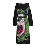 Lion Joker Print Hooded Bathrobe