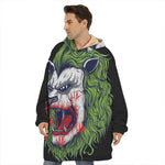 Lion Joker Print Hoodie Blanket
