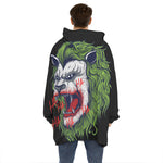 Lion Joker Print Hoodie Blanket