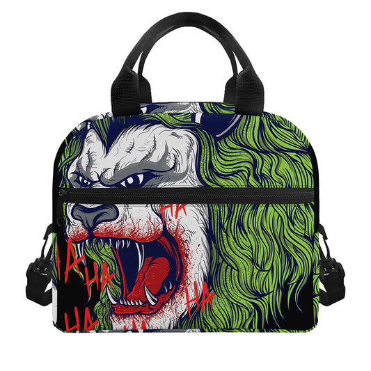 Lion Joker Print Insulated Lunch Bag