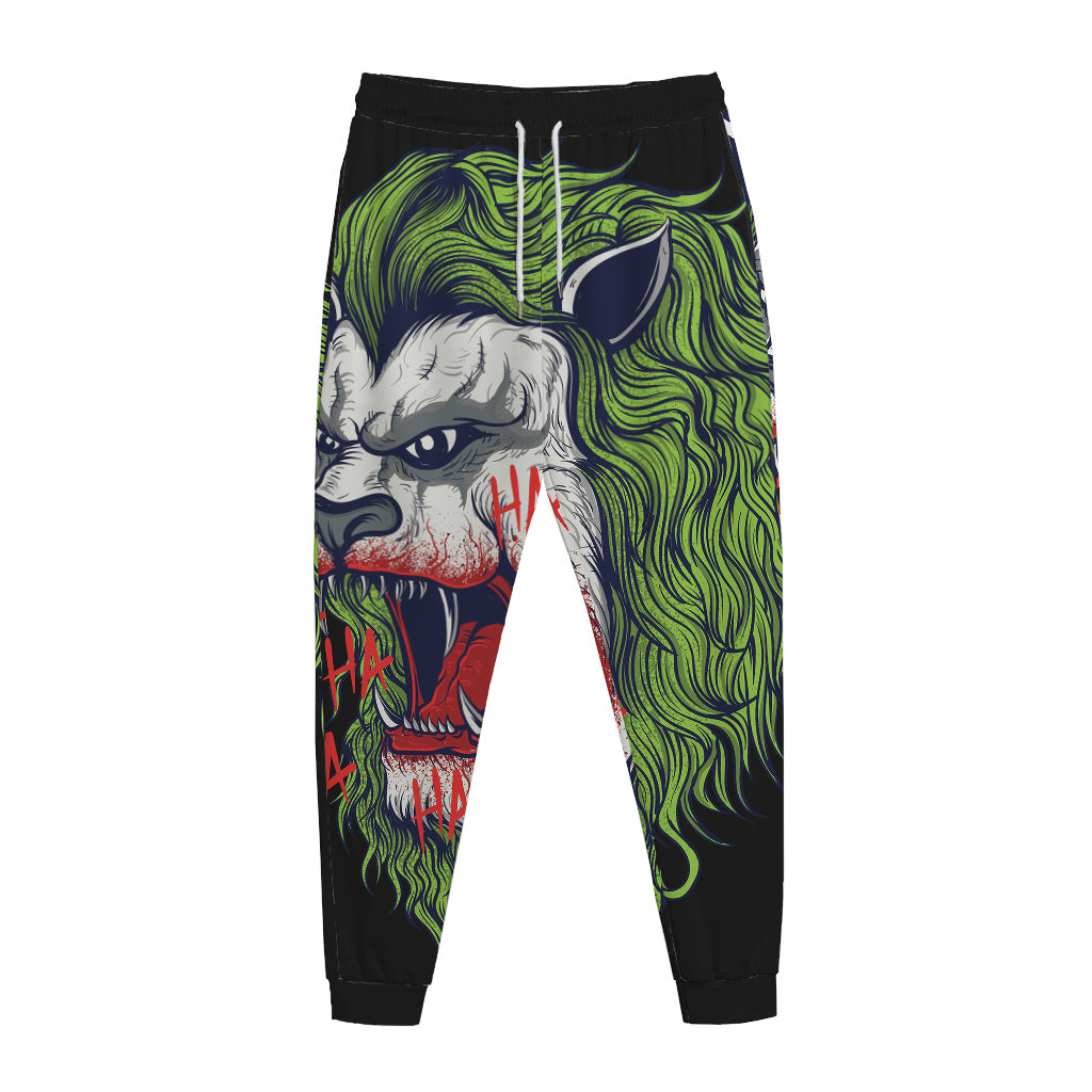 Lion Joker Print Jogger Pants