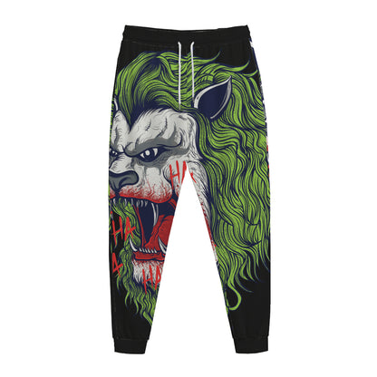 Lion Joker Print Jogger Pants