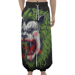 Lion Joker Print Lantern Pants