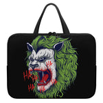 Lion Joker Print Laptop Sleeve With Handle
