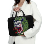 Lion Joker Print Laptop Sleeve With Handle