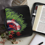 Lion Joker Print Leather Bible Cover