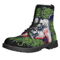 Lion Joker Print Lace-Up Boots