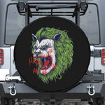 Lion Joker Print Leather Spare Tire Cover