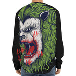 Lion Joker Print Long Sleeve Baseball Jersey