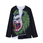 Lion Joker Print Long Sleeve Short Coat