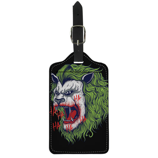 Lion Joker Print Luggage Tag