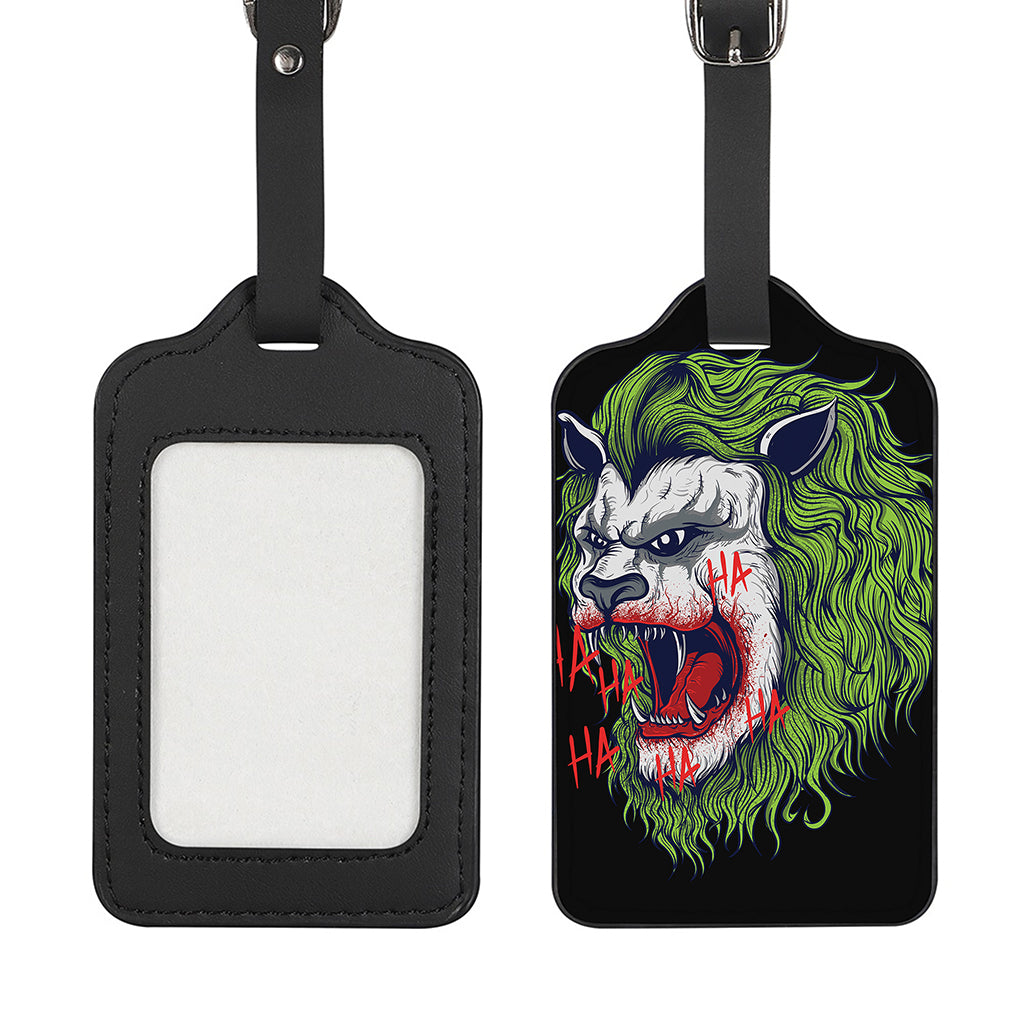 Lion Joker Print Luggage Tag