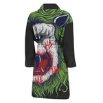 Lion Joker Print Men's Bathrobe