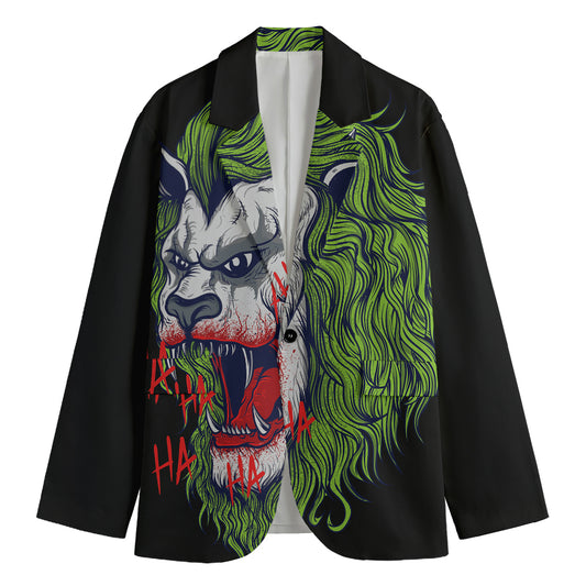 Lion Joker Print Men's Blazer