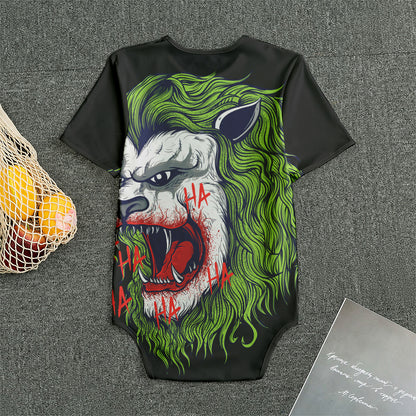 Lion Joker Print Men's Bodysuit