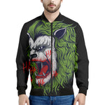 Lion Joker Print Men's Bomber Jacket
