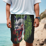 Lion Joker Print Men's Cargo Shorts