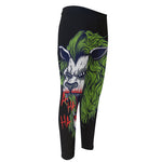 Lion Joker Print Men's Compression Pants
