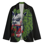 Lion Joker Print Men's Cotton Blazer