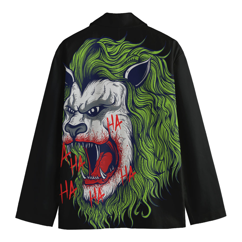 Lion Joker Print Men's Cotton Blazer