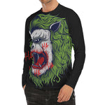Lion Joker Print Men's Long Sleeve Rash Guard