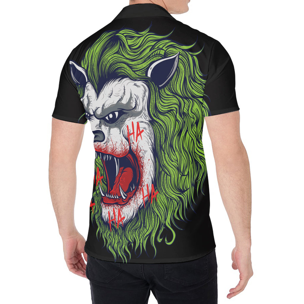 Lion Joker Print Men's Shirt