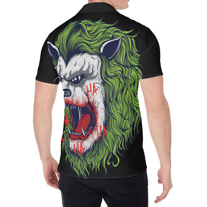 Lion Joker Print Men's Shirt