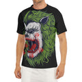 Lion Joker Print Men's Short Sleeve Rash Guard