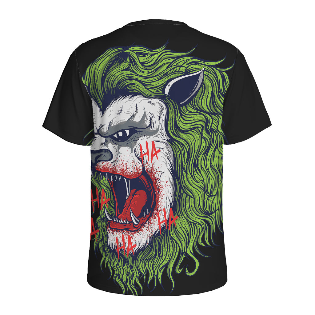 Lion Joker Print Men's Sports T-Shirt