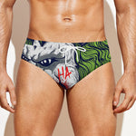 Lion Joker Print Men's Swim Briefs