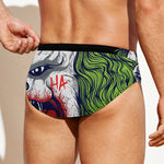 Lion Joker Print Men's Swim Briefs