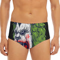 Lion Joker Print Men's Triangle Swim Briefs