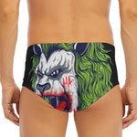Lion Joker Print Men's Triangle Swim Briefs