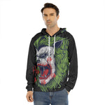 Lion Joker Print Men's Velvet Pullover Hoodie