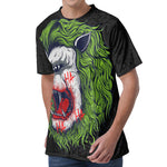 Lion Joker Print Men's Velvet T-Shirt