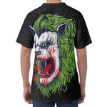 Lion Joker Print Men's Velvet T-Shirt