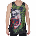 Lion Joker Print Men's Velvet Tank Top