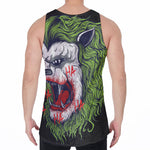 Lion Joker Print Men's Velvet Tank Top