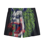 Lion Joker Print Mesh Shorts