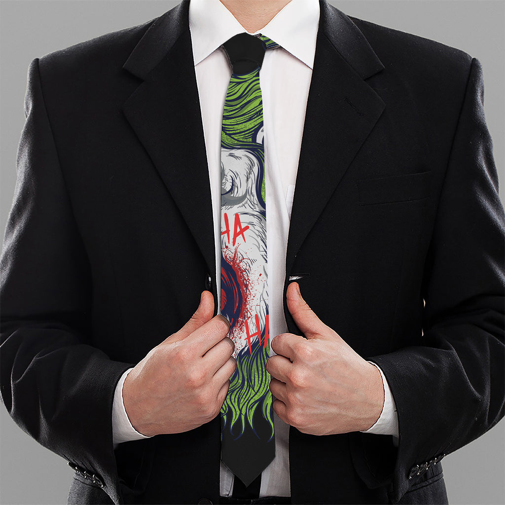 Lion Joker Print Necktie