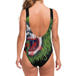 Lion Joker Print One Piece Swimsuit