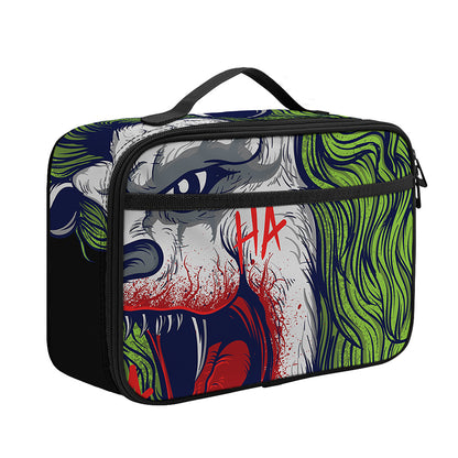 Lion Joker Print Portable Lunch Bag